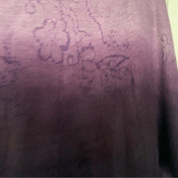 Poncho Wrap Cape Sweater Purple Ombre with Pom-Pom’s, One Size - Picture 5 of 10